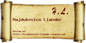 Hajdukovics Liander névjegykártya
